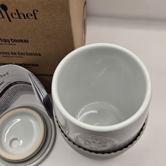 Pampered Chef Ceramic Egg Cooker #1529 – In the Box - Microwave Cake/Muffins - Picture 5 of 6